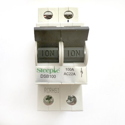 Steeple DSB100 AC22A 100A 100 Amp 2 Double Pole Isolator Main Switch Disconnector